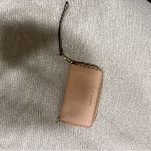 Michael Kors Tan Leather Wristlet Clutch